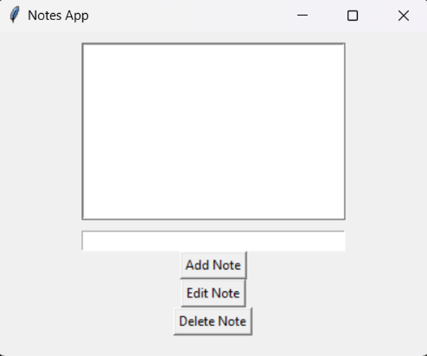 notes application using python